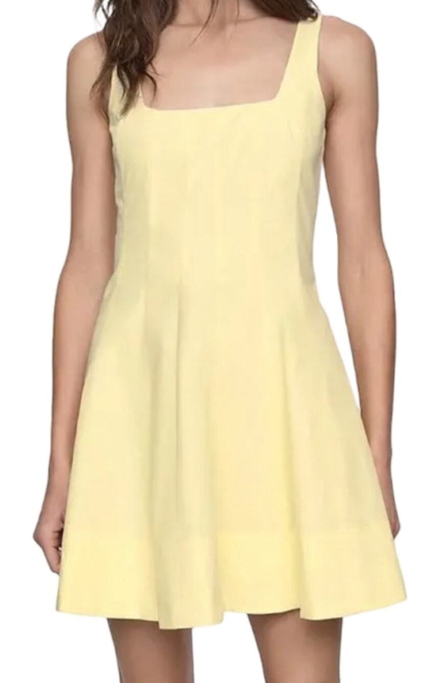 Rebecca Minkoff Selena Seamed Dress light yellow size 10